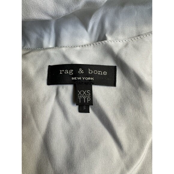 Rag & Bone Debbie XXS Silk Surplice long sleeves gray Minimalist blouse - Picture 4 of 12